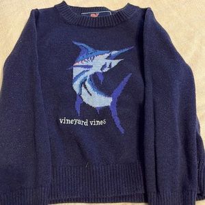Vineyard Vines, navy blue marlin long sleeve sweater, size 2T